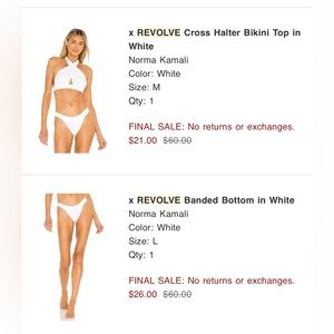 X revolve cross halter bikini top and bottom new with tags!